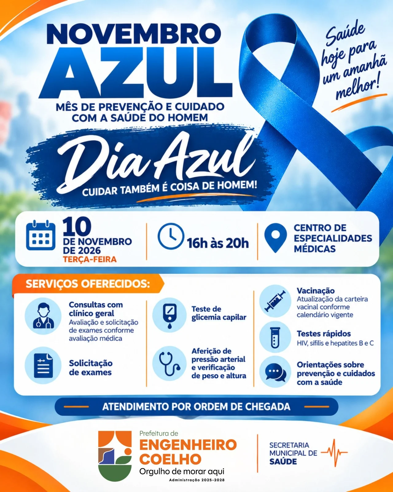 NOVEMBRO AZUL: DIA AZUL INCENTIVA A PREVENÇÃO E OS CUIDADOS COM A SAÚDE MASCULINA